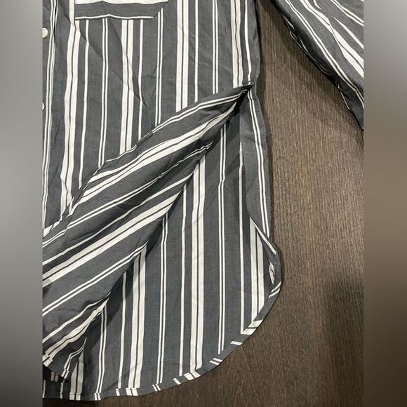 NWOT Eddie Bauer Womens Striped Button Down Shirt Green White Size S - Picture 6 of 7